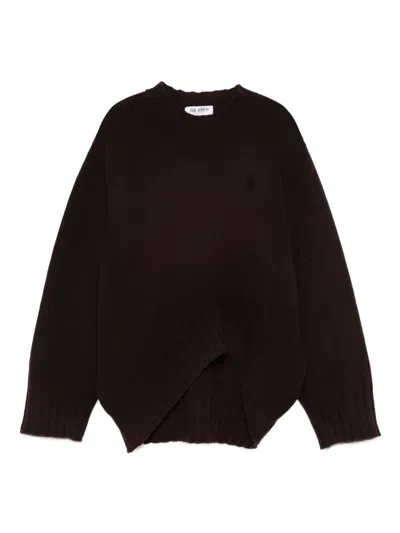 Attico Wool And Cashmere Sweater In Brown