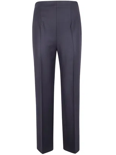 Alberta Ferretti Tailored Trousers With Front Pleats And Pockets In Blue