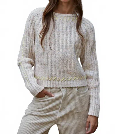By Together Stitch Charm Sweater In Oatmeal In Gray