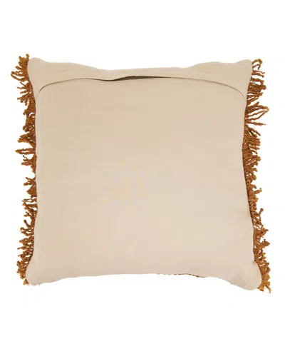 Saro Lifestyle Fringe Down Filled Decorative Pillow, 20" X 20" In Brown