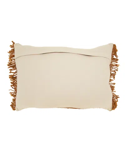Saro Lifestyle Fringe Down Filled Decorative Pillow, 16" X 24" In Brown