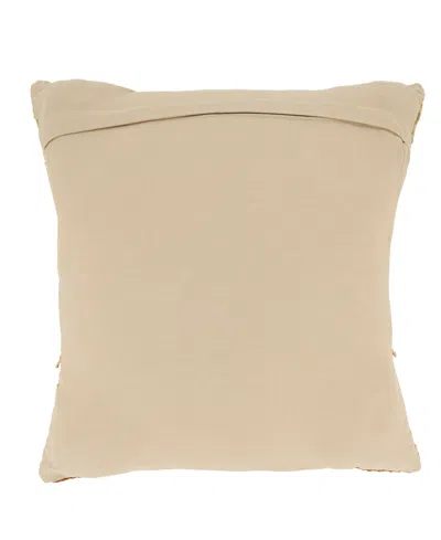 Saro Lifestyle Two-tone Fringe Down Filled Decorative Pillow, 20" X 20" In Multi