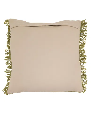 Saro Lifestyle Fringe Down Filled Decorative Pillow, 20" X 20" In Green