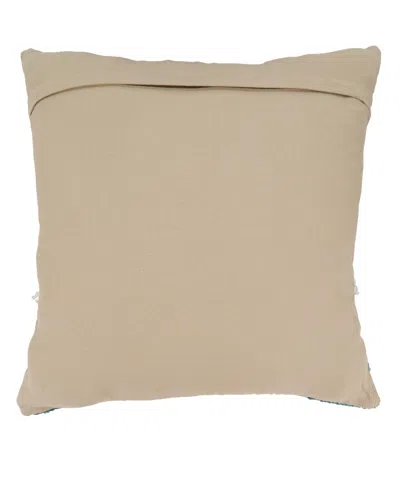 Saro Lifestyle Two-tone Fringe Down Filled Decorative Pillow, 20" X 20" In Multi