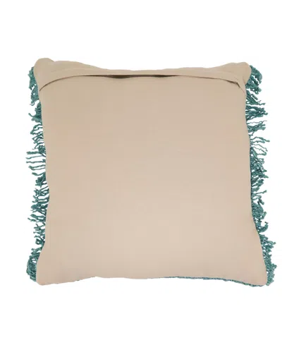 Saro Lifestyle Fringe Down Filled Decorative Pillow, 20" X 20" In Blue