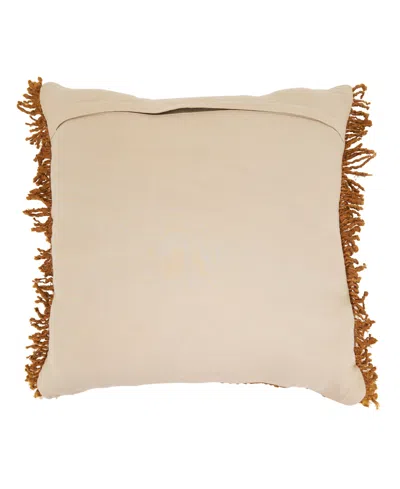 Saro Lifestyle Fringe Down Filled Decorative Pillow, 20" X 20" In Brown