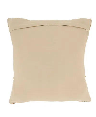 Saro Lifestyle Two-tone Fringe Down Filled Decorative Pillow, 20" X 20" In Brown