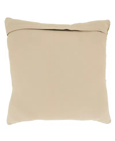 Saro Lifestyle Banded Down Filled Decorative Pillow, 20" X 20" In Brown
