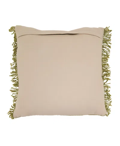Saro Lifestyle Fringe Down Filled Decorative Pillow, 20" X 20" In Green