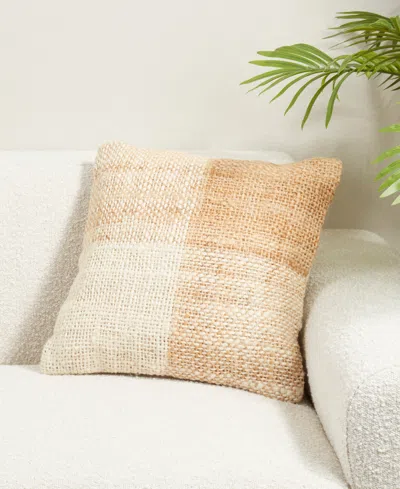 Saro Lifestyle Woven Poly Filled Decorative Pillow, 18" X 18" In Brown