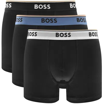 Hugo Boss Boss Underwear 3 Pack Power Boxer Briefs In Black