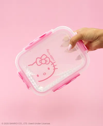 Joyjolt Hello Kitty Fluted Food Storage Containers, Set Of 2 In Pink