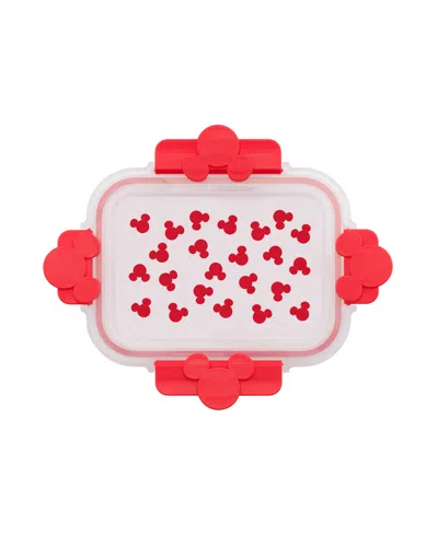 Joyjolt Disney Mickey Minnie Food Storage Containers, Set Of 2 In Red