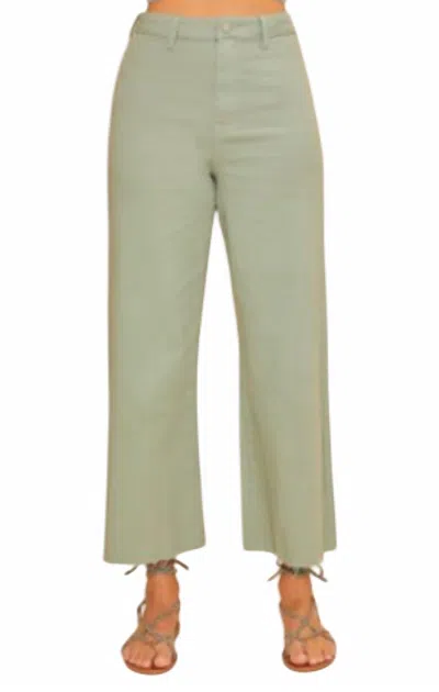 Anniewear The Jane Stretchy Cropped Jean In Sage Green In Green