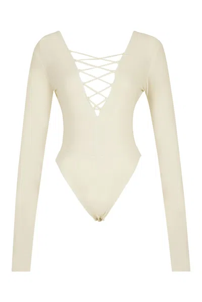 Growny Women's Liona Bodysuit White In Neutral