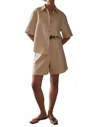 Sancia Delphi High Waist Shorts In Dew In Brown