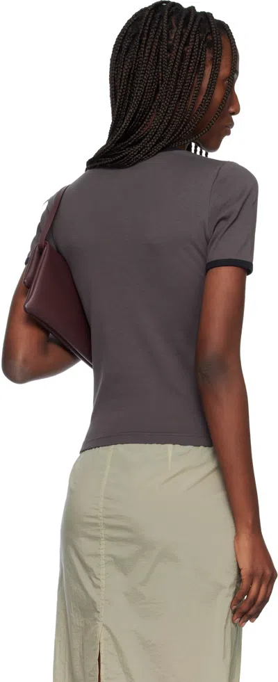 Courrèges Courreges Women T-shirt With Contrasting Cotton Profiles In Multi