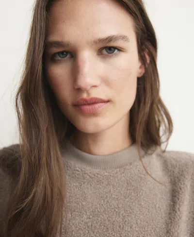 Mango Women's Shearling Pajama Sweatshirt In Neutral