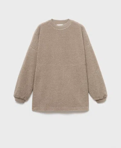 Mango Women's Shearling Pajama Sweatshirt In Neutral