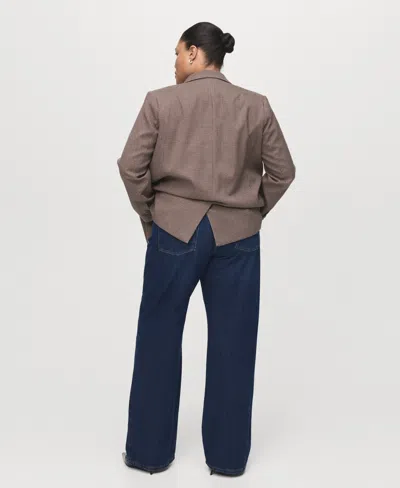 Mango Women's Danila High-waisted Wide-leg Jeans In Blue