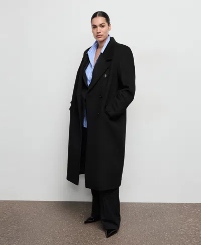 Mango Women's Double-breasted Wool Coat In Multi