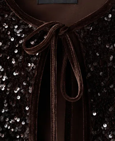 Mango Women's Sequins And Bow Velvet Jacket In Multi