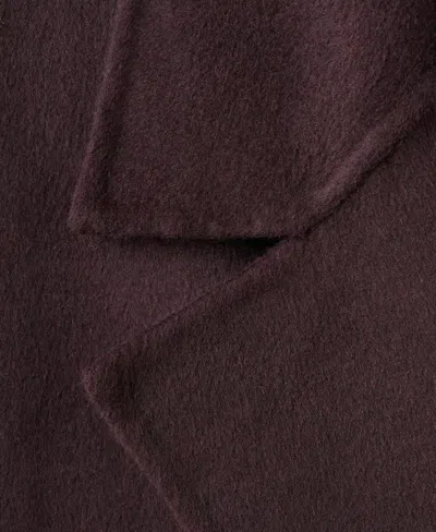 Mango Handmade Oversized Wool Coat Wine In Burgundy