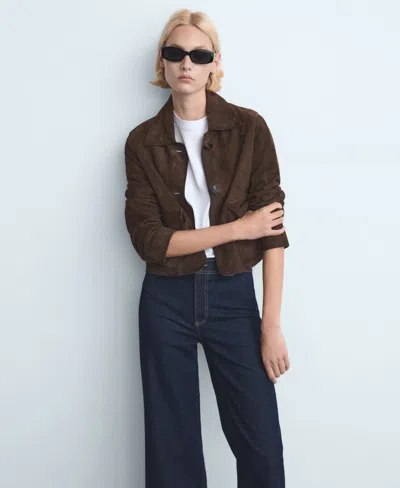 Mango Women's Catherin Culotte High-rise Jeans In Blue