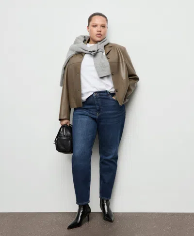 Mango Women's New Mom Comfort High-rise Jeans In Blue