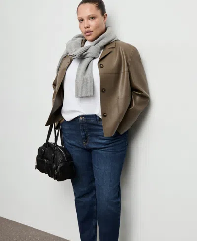 Mango Women's New Mom Comfort High-rise Jeans In Blue