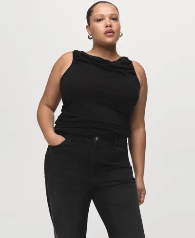 Mango Women's New Mom Comfort High-rise Jeans In Black