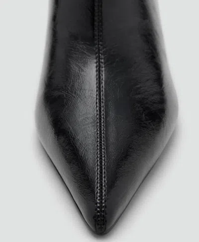 Mango Women's Pointed Heel Ankle Boot In Black