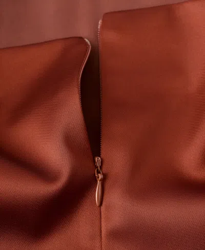 Mango Jackieo Satin Miniskirt In Brown