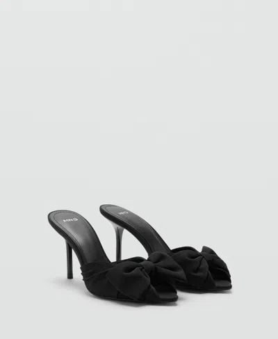 Mango Women's Bow Heel Sandals In Black