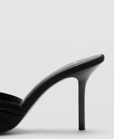 Mango Women's Bow Heel Sandals In Black
