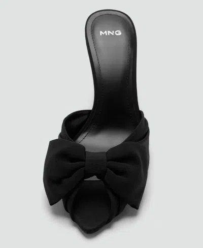 Mango Women's Bow Heel Sandals In Black