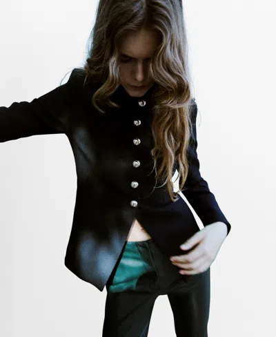 Mango Women's Faux-effect Flared Pants In Multi