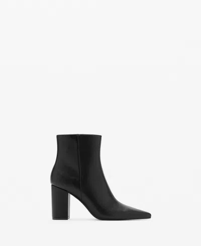 Mango Women's Block Heel Ankle Boots In Black