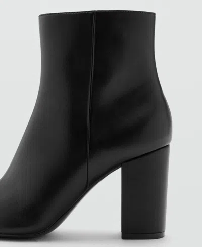 Mango Women's Block Heel Ankle Boots In Black