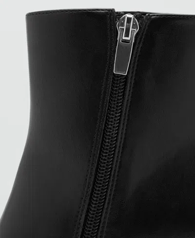 Mango Women's Block Heel Ankle Boots In Black