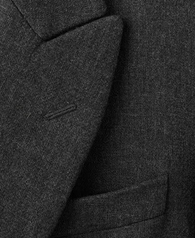 Mango Women's Long Double-breasted Coat In Gray