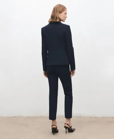 Mango Women's Fitted Suit Blazer In Blue