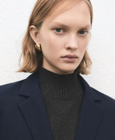 Mango Women's Fitted Suit Blazer In Blue