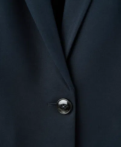 Mango Women's Fitted Suit Blazer In Blue