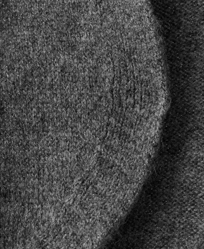 Mango Lurex Cropped Cardigan Grey In Gray