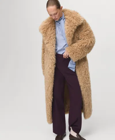 Mango Women's High-waist Straight Pants In Purple