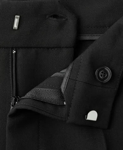 Mango Women's High-waist Straight Pants In Black