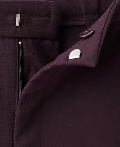 Mango Women's High-waist Straight Pants In Purple