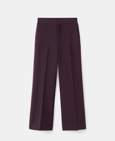Mango Women's High-waist Straight Pants In Purple