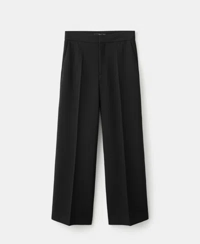 Mango Women's High-waist Straight Pants In Black